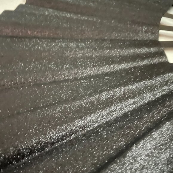 Black Glitter Folding Hand Fan – with Carry Sleeve - Picture 7 of 10